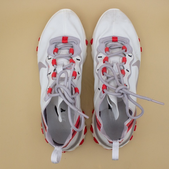 Nike React Element 55 Sail Phantom Red Shoes BQ2728-010 Women's Size 9 - Picture 5 of 9